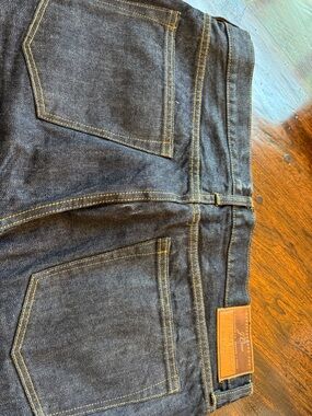 J. Crew Men's Raw Dark Indigo Slim Straight Jeans